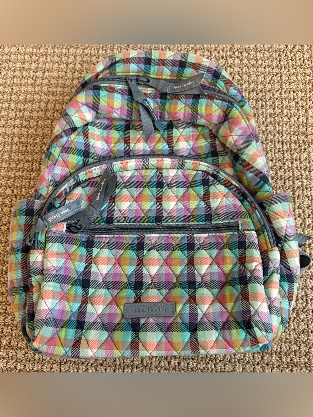 Vera Bradley Essential Compact Backpack Gingham Plaid